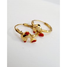 Παιδικά Σκουλαρίκια Χρυσά με Σμάλτο - Δελφίνι (KID122)